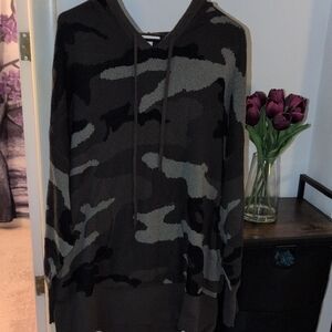 Cato Green and Gray Camouflage Sweater Hoodie
